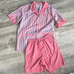 Christman Dior co-ord lounge set: shorts s/s button up